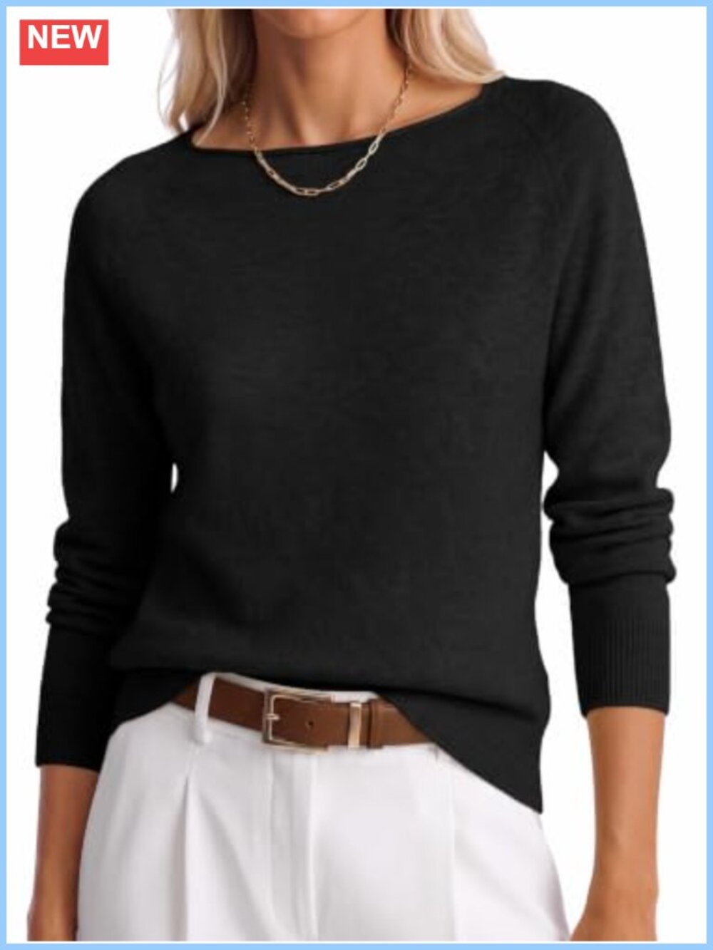 Women Long Sleeve Rolled Neck Lightweight Sweater Top
